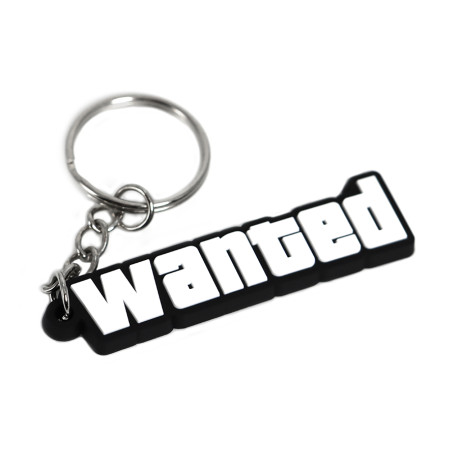 Kľúčenky Gumená kľúčenka z PVC "WANTED" | race-shop.sk