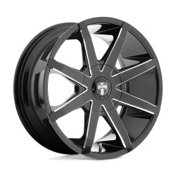 DUB S109 PUSH disk 24x9.5 6X135/6X139.7 87.1 ET25, Čierna lesklá
