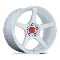 Motegi MR159 BATTLE V disk 18x9.5 5X100 56.15 ET38, Biela perla Matsuri