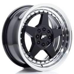 Japan Racing JR6 16x7 ET25 4x100/108 Gloss Black w/Machined Lip