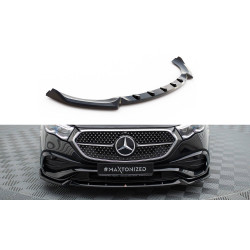 MAXTON DESIGN predný splitter pre Mercedes-Benz E AMG-Line W214, lesklá čierna, V2