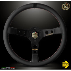3 spoke steering wheel MOMO MOD. 07 ANNIVERSARIO, black, 350mm