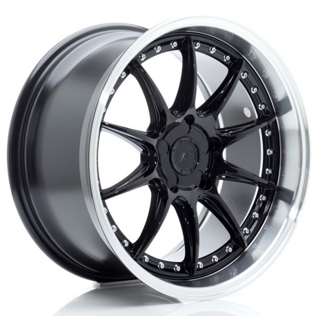 Hliníkové disky Japan Racing JR41 18x9,5 ET15-35 5H BLANK Glossy Black w/Machined Lip | race-shop.sk