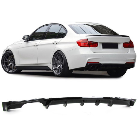 Body kit a vizuálne doplnky Zadný difúzior performance lesklá dvojitá koncovka ľavá pre 3 series BMW F30 F31 | race-shop.sk