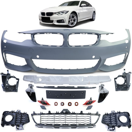 Body kit a vizuálne doplnky RACES predný nárazník (Performance) + spojler pre BMW 4 Series F32 F33 F36 | race-shop.sk