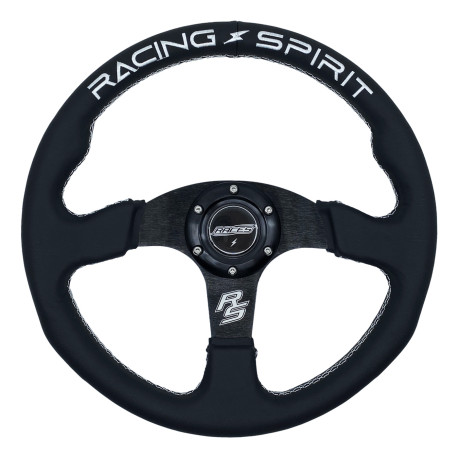Volanty 3 ramenný športový volant RACES Spirit, 350mm, ekokoža, 30mm odsadenie, čierna | race-shop.sk