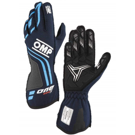 Rukavice RUKAVICE OMP ONE EVO X my2024 s homologizáciou FIA (vonkajšie šitie) námornícka modrá | race-shop.sk