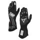 Rukavice FIA detské kartingové rukavice OMP KS-X (vonkajšie šitie), čierna | race-shop.sk