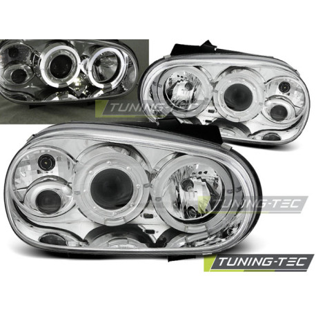 Osvetlenie SVETLOMETY ANGEL EYES CHRÓMOVÉ pre VW GOLF 4 09.97-09.03 | race-shop.sk