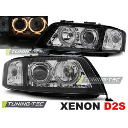 XENON SVETLOMETY ANGEL EYES ČIERNE pre AUDI A6 10.99-06.01