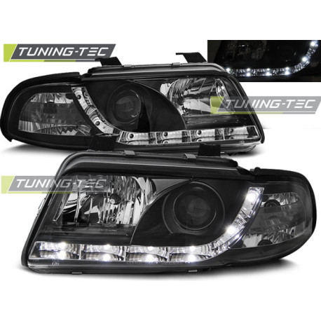 Osvetlenie SVETLOMETY DAYLIGHT ČIERNE pre AUDI A4 01.99-09.00 | race-shop.sk