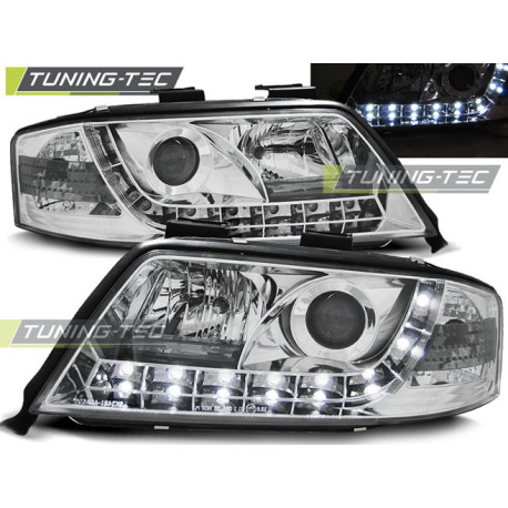 Osvetlenie SVETLOMETY DAYLIGHT CHRÓMOVÉ pre AUDI A6 06.01-05.04 | race-shop.sk