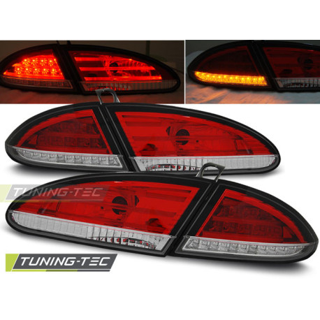 Osvetlenie LED ZADNÉ SVETLÁ ČERVENO-BIELE pre SEAT LEON 06.05-09 | race-shop.sk