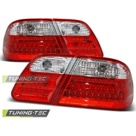 Osvetlenie LED ZADNÉ SVETLÁ ČERVENO-BIELE pre MERCEDES W210 95-03.02 | race-shop.sk
