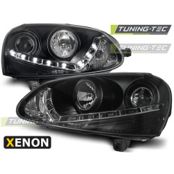 XENONOVÉ PREDNÉ SVETLÁ DAYLIGHT ČIERNE pre VW GOLF 5 03-08