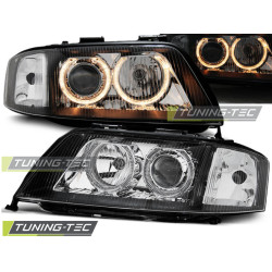 SVETLOMETY ANGEL EYES ČIERNE pre AUDI A6 05.97-09.99