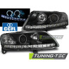 HEADLIGHTS ANGEL EYES LED BLACK fits AUDI A6 C6 04.04-08