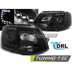 SVETLOMETY TRUE DRL ČIERNE pre VW T5 2010-2015
