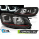 Osvetlenie SVETLOMETY U-LED LIGHT DRL ČIERNE RED LINE pre VW GOLF 6 08-12 | race-shop.sk