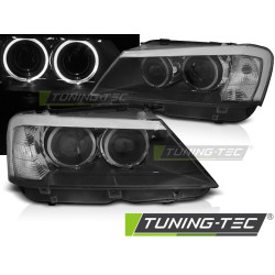 SVETLOMETY ANGEL EYES LED ČIERNE pre BMW X3 F25 10-07.14