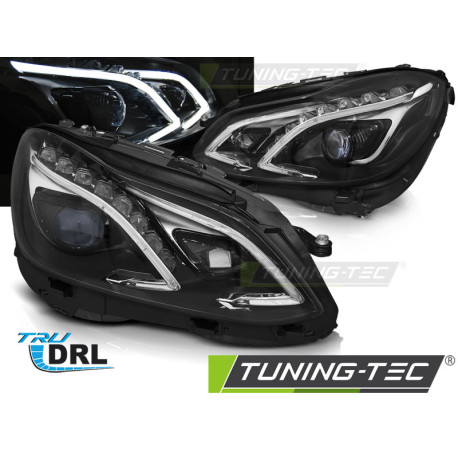 Osvetlenie SVETLOMETY TRUE DRL ČIERNE pre MERCEDES W212 13-16 | race-shop.sk