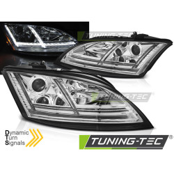 SVETLOMETY LED CHRÓMOVÉ SEQ pre AUDI TT 06-10 8J