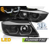 HEADLIGHTS ANGEL EYES LED 3D BLACK fits BMW E90/E91 05-08