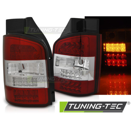 Osvetlenie LED ZADNÉ SVETLÁ ČERVENO-BIELE pre VW T5 10-15 TRANSPORTER | race-shop.sk