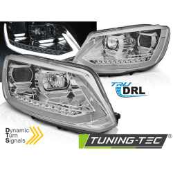 SVETLOMETY TUBE LIGHT DRL CHRÓMOVÉ SEQ pre VW TOURAN II 08.10-15