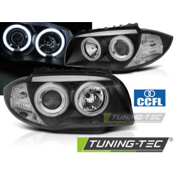 SVETLOMETY ANGEL EYES CCFL ČIERNE pre BMW 1 E87/E81/82/88 04-11