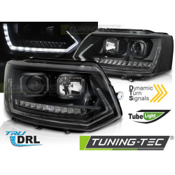SVETLOMETY TUBE LIGHT DRL ČIERNE SEQ pre VW T5 2010-2015