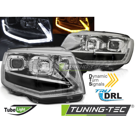 Osvetlenie SVETLOMETY TUBE LIGHT CHRÓMOVÉ DRL SEQ pre VW T6 15-19 | race-shop.sk