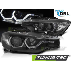 SVETLOMETY ANGEL EYES LED DRL ČIERNE pre BMW F30/F31 LCI 15-18