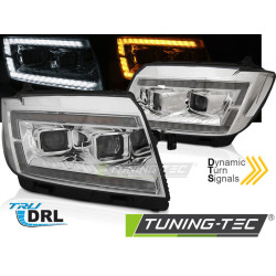 SVETLOMETY TUBE LIGHT CHRÓMOVÉ DRL SEQ pre VW CRAFTER II 2017-