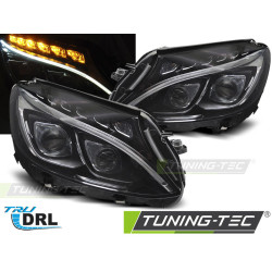 SVETLOMETY TRUE DRL ČIERNE pre MERCEDES W205 14-18