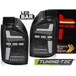 LED PÁS ZADNÉ SVETLÁ ČIERNE SEQ pre VW T6 15-19 OEM BULB