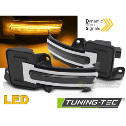 BOČNÉ SMEROVKY V ZRKADLE TMAVÉ LED SEQ pre HONDA CIVIC X 16-21