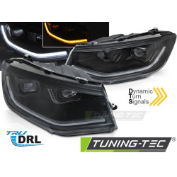 LED SVETLOMETY TUBE LIGHT ČIERNE DRL SEQ pre VW CADDY 20-