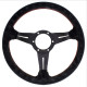 Volanty 3 ramenný športový volant Nardi Deep Corn, 330mm, semiš, 50mm odsadenie, čierna | race-shop.sk