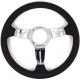 Volanty Volant Nardi Deep Corn, koža, 50mm odsadenie, 330mm, chrómové špice | race-shop.sk