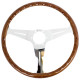 Volanty 3 ramenný športový volant Nardi Classic ND39, 390mm, drevo, 40mm odsadenie, hnedá/strieborná | race-shop.sk