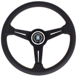 3 ramenný športový volant Nardi Classic ND34, 340mm, koža, perforovaná koža, 40mm odsadenie, čierna