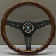 Volanty 3 ramenný športový volant Nardi Classic ND33, 330mm, drevo, 40mm odsadenie, hnedá/čierna | race-shop.sk