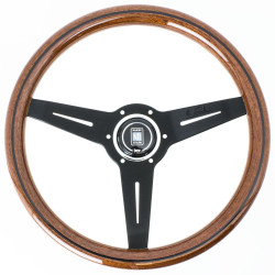 3 ramenný športový volant Nardi Classic ND34, 340mm, drevo, 25mm odsadenie, hnedá/čierna