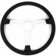 Volanty 3 ramenný športový volant Nardi Classic ND39, 390mm, koža, 30mm odsadenie, čierna/strieborná | race-shop.sk