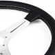 Volanty 3 ramenný športový volant Nardi Classic ND39, 390mm, koža, 30mm odsadenie, čierna/strieborná | race-shop.sk