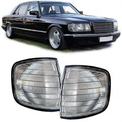 Smerovky čierna tmavé (pár) pre Mercedes S Class W126 79-91 POŠKODENÉ