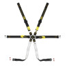 FIA 6 point safety belts OMP ONE 2 ENDURANCE Pull down, black