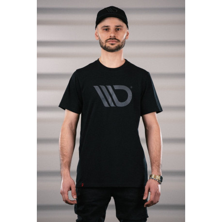 Tričká Pánske tričko MAXTON DESIGN (sivé logo), čierna | race-shop.sk
