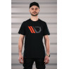 MAXTON Design mens t-shirt, black with red logo